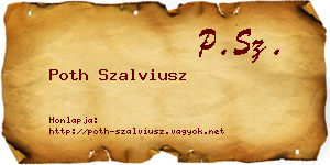 Poth Szalviusz névjegykártya